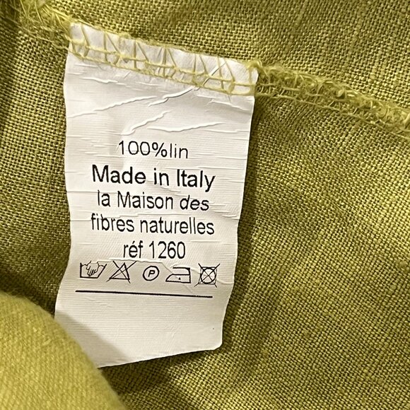 Colette Sleeveless Linen Mini Dress Tunic, Citron, L - Picture 4 of 7